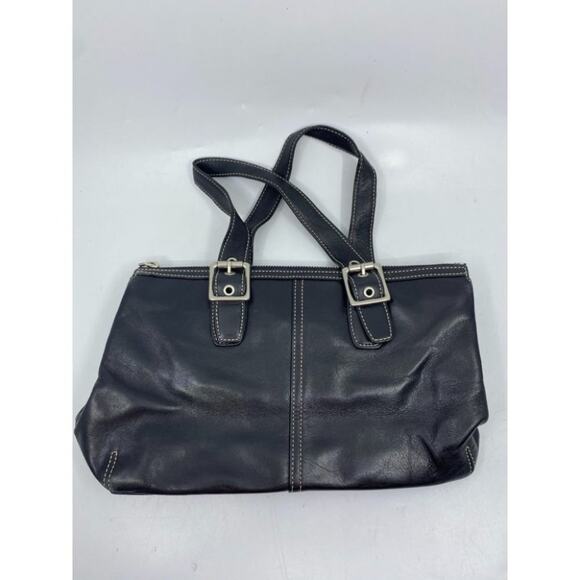 Coach Black Medium Leather Handbag - Picture 2 of 10
